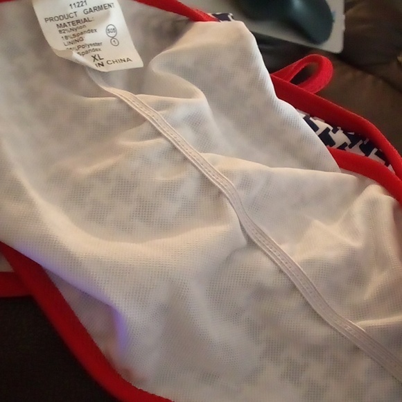 NIP - Better Style 2Pc Black, White & Red High Waist Bikini - Size XL - Picture 8 of 12